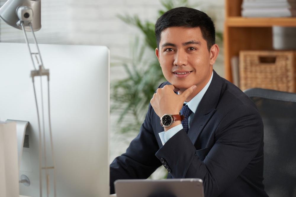 Small business owner using a tablet, representing regular digital support.